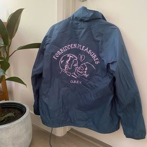 Navy Obey Worldwide Windbreaker